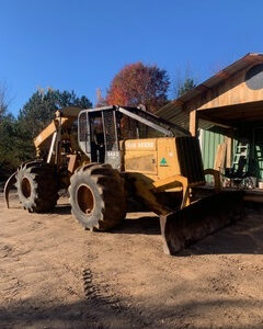 648D John Deere Dual Arch Grapple Skidder, Winch